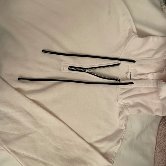 Garage light pink quarter zip sweater - Picture 1 of 2